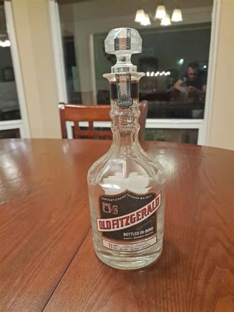 OLD FITZGERALD 11YR Bourbon Bottle Crystal Decanter Unrinsed Whiskey ...