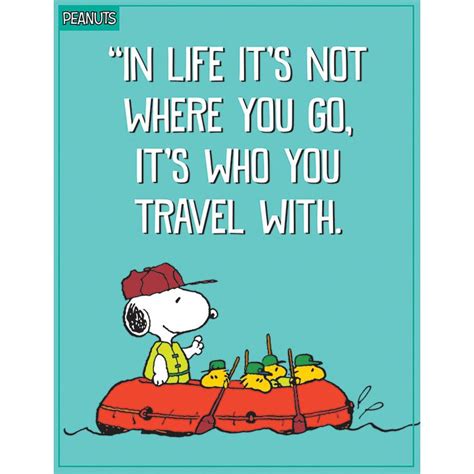 PEANUTS WHO YOU TRAVEL WITH POSTER | Snoopy dibujos, Snoopy