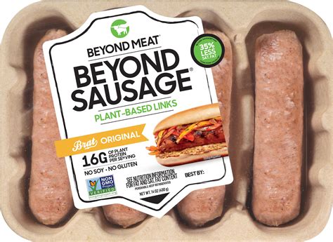 Beyond Meat Beyond Sausage Brat Original Flavor Plant Based Sausage, 14 ...