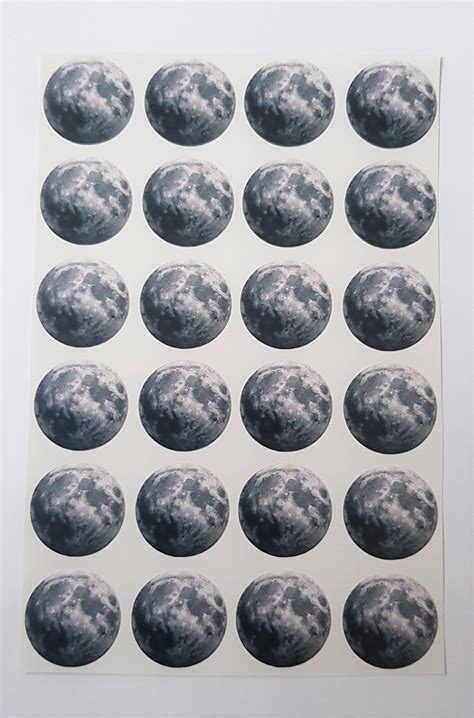 Full moon stickers, Moon phase stickers, Planet sticker, Space sticker ...