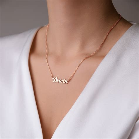 Elegant Cursive Name Necklace- Rose Gold Plated