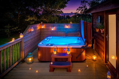 Pin by Elizabeth Welsch on Dream Board | Hot tub landscaping, Lodges with hot tubs, Hot tub lights