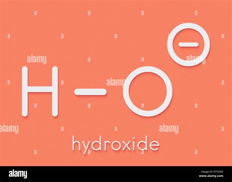 Hydroxide anion, chemical structure. Skeletal formula Stock Photo - Alamy