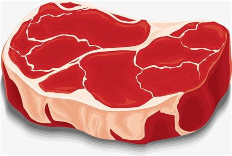 Hand Painted Red Meat PNG Images, Meat Clipart, Hand, Streaky Pork PNG ...