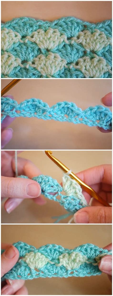 Crochet Shell Stitch | Crochet shell stitch, Crochet edging, Crochet