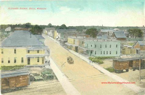 Belle, Missouri, Alvarado Avenue, vintage postcard, historic photo