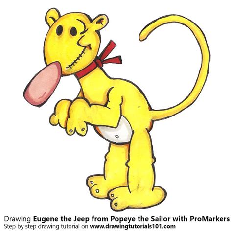 Eugene the Jeep from Popeye the Sailor with ProMarkers [Speed Drawing ...