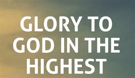 Glory to God in the Highest | Koinonia Fellowship