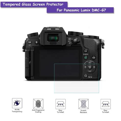 9H Tempered Glass LCD Screen Protector Real Glass Shield Film For Panasonic Lumix DMC G7 Camera ...