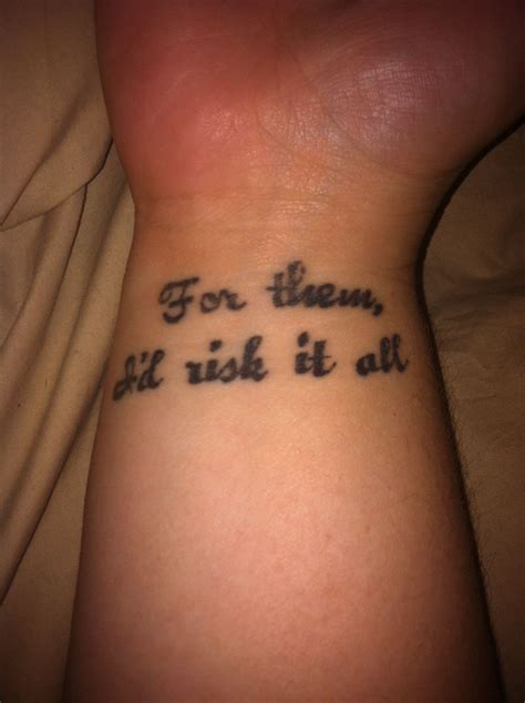 for them i'd risk it all tattoo - vansnorthfacecollab