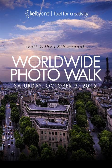 The Scott Kelby 8th Annual Worldwide Photo Walk happens Oct. 3, 2015 in cities all over the ...