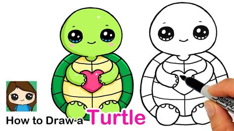 How to Draw a Baby Turtle Easy | Squishmallows - YouTube