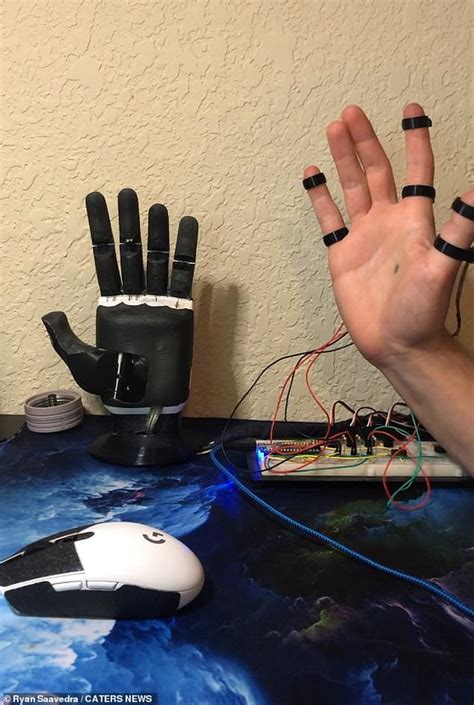 Engineer demonstrates £500 bionic hand he built using artificial intelligence and cheap ...