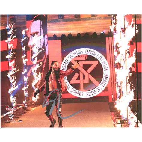 Seth Rollins WWE Autographed WrestleMania 37 8" x 10" Entrance ...