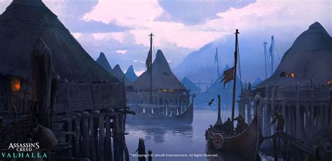 Viking Village Concept Art - Assassin's Creed Valhalla Art Gallery