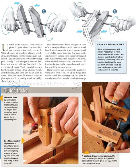 Using Hand Screw Clamp • WoodArchivist