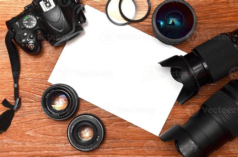 Still life with digital photocamera kit 13996217 Stock Photo at Vecteezy