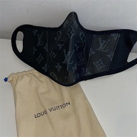 Louis Vuitton Black and Grey Face-masks | Depop