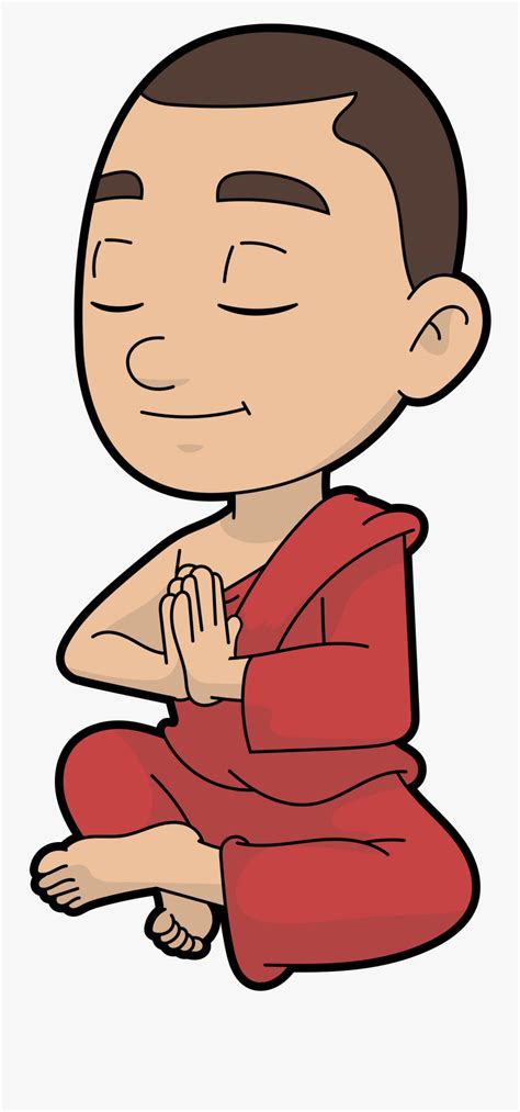Cartoon Buddhist Monk Meditating Vector Clip Art Illu - vrogue.co