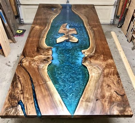 Custom Epoxy Resin River Dining Table - Etsy | Wood resin table, Resin table, Resin wall art