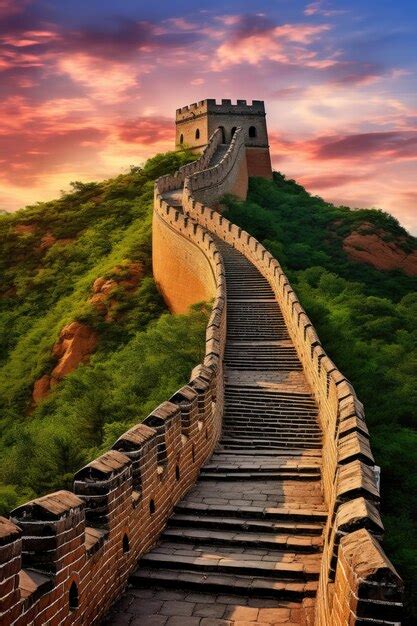 Premium Photo | The great wall of China Generative ai