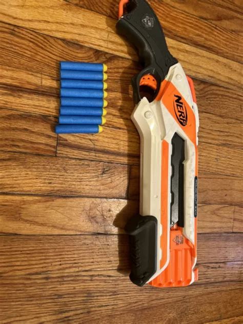 NERF N-STRIKE ELITE ROUGHCUT 2X4 Blaster SHOTGUN Gun Rough Cut WHITE ORANGE $8.00 - PicClick