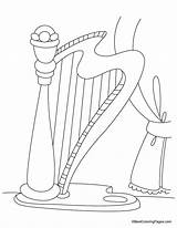 Harp Coloring Page At GetColoringscom  Free Printable Colorings Pages sketch template