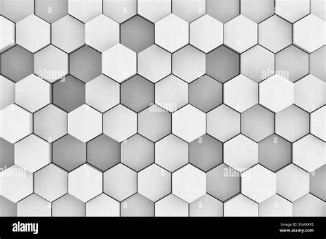 hexagonal cellular structure. Wall texture with 3D hexagon tile pattern. 3D illustration Stock ...