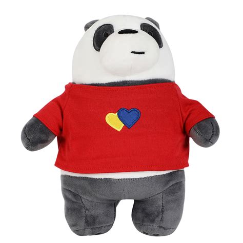 MINISO We Bare Bears Plush Panda 8" with Clothes Lovely Stuffed Toy - Walmart.com