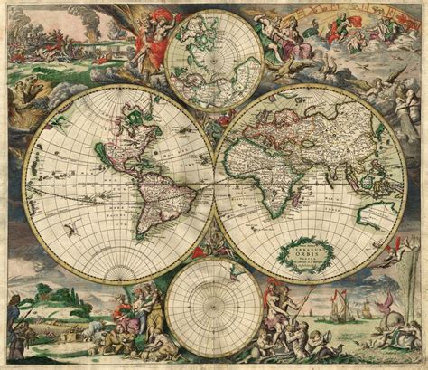 Ancient World Map From 1689 Free Stock Photo - Public Domain Pictures