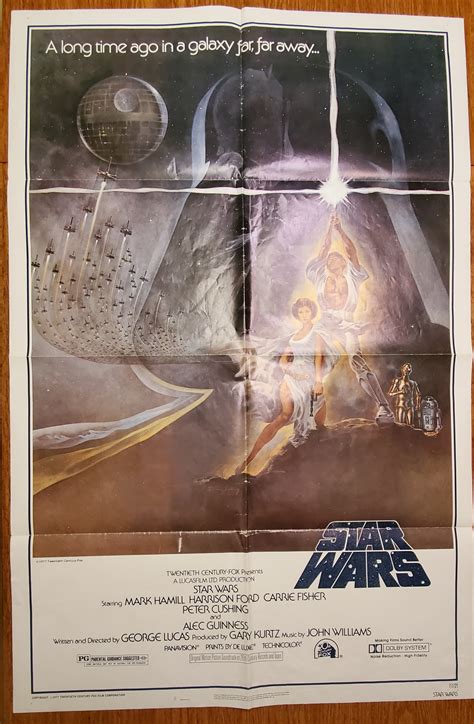 Original 1977 STAR WARS Movie Poster (Folded): (1977) 1st Edition. Art ...