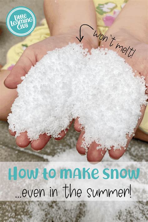 How to Make Fake Snow That Won't Melt! - Little Learning Club