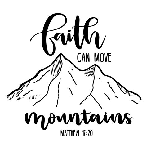 Faith Can Move Mountains SVG File - Etsy