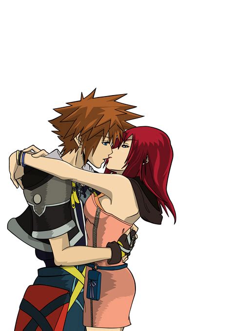 Sora and Kairi Colored Fan Art Near Kiss by patjgray67 on DeviantArt