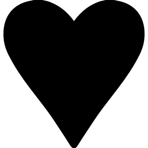 Black heart love symbol - Free shapes icons