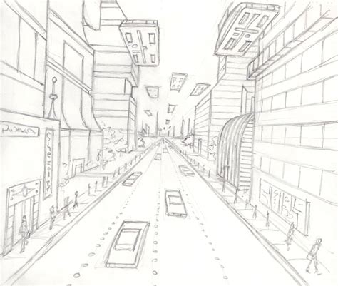 Future City Sketch by bschu on DeviantArt