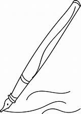 Calligraphy Pen Side View Coloring Page  Wecoloringpagecom sketch template