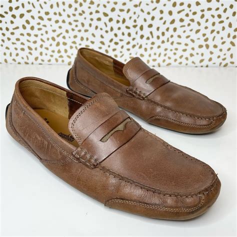 Clarks Brown Leather Penny Loafers - Gem