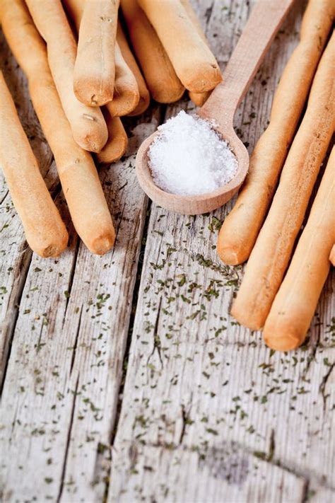 Bread Sticks Grissini With Rosemary And Salt Stock Photo - Image of natural, grissini: 34838272