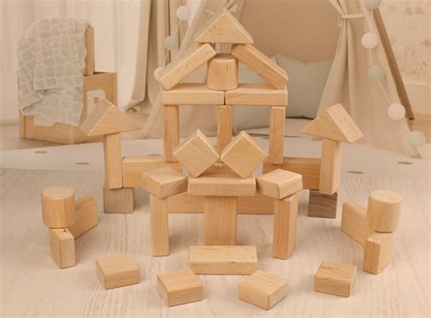 43 Building blocks wooden block set toddler wooden toys | Etsy