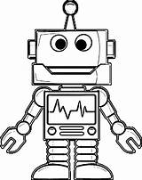 Coloring Pages Robot  Home sketch template
