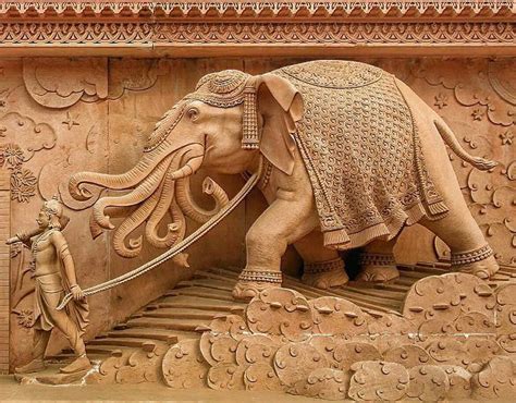 Airavata | Indian sculpture, Vedic art, Temple art