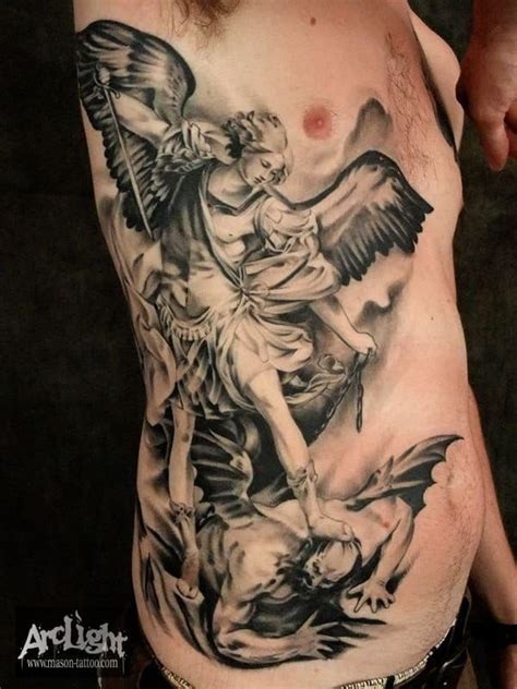 8 Powerful & Protective Archangel Michael Tattoos | Archangel tattoo, Archangel michael tattoo ...