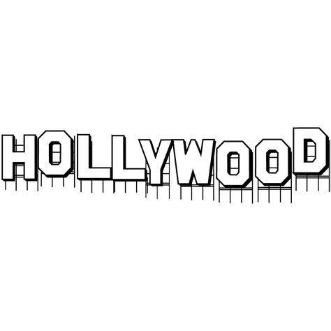 Hollywood Sign Art Sketch Template | Sign art, Hollywood sign, Hollywood