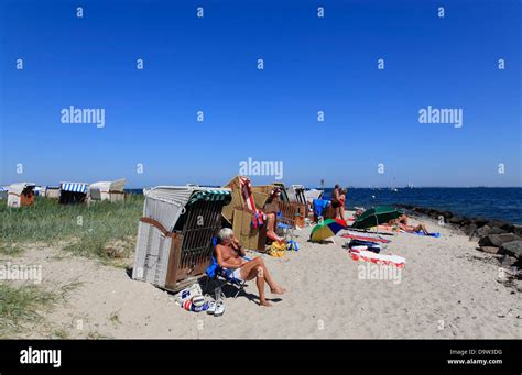 Strande beach, Kiel bay, Schleswig-Holstein, Germany, Europe Stock ...