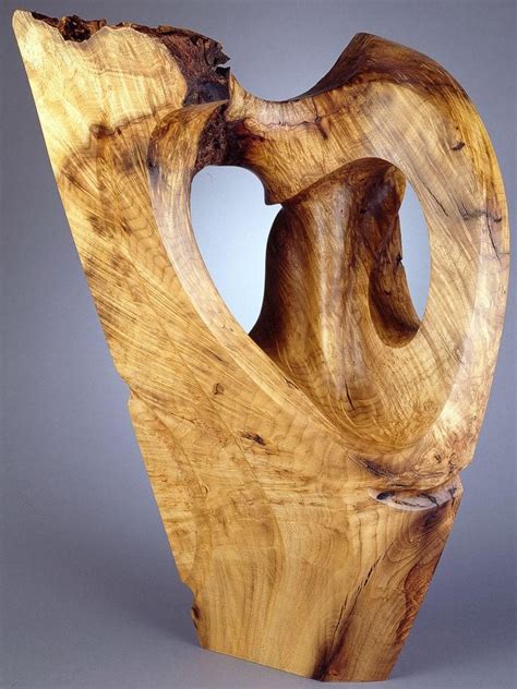 Monumental wood sculpture, a rare endeavor, an organic, sensuous encapsulation by Harry Pollitt ...