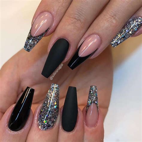 Coffin Nail Designs With Diamonds - Design Talk