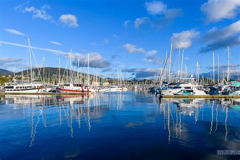 Sandy Bay boats in the morning sun - Tasmania 360