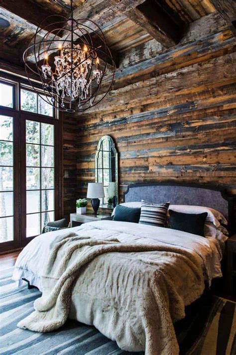 35+ Gorgeous log cabin style bedrooms to make you drool