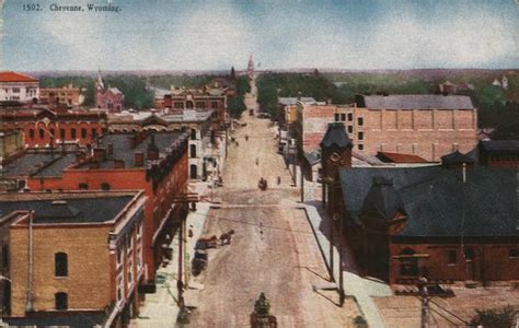 Street Scene Cheyenne, Wyoming Postcard